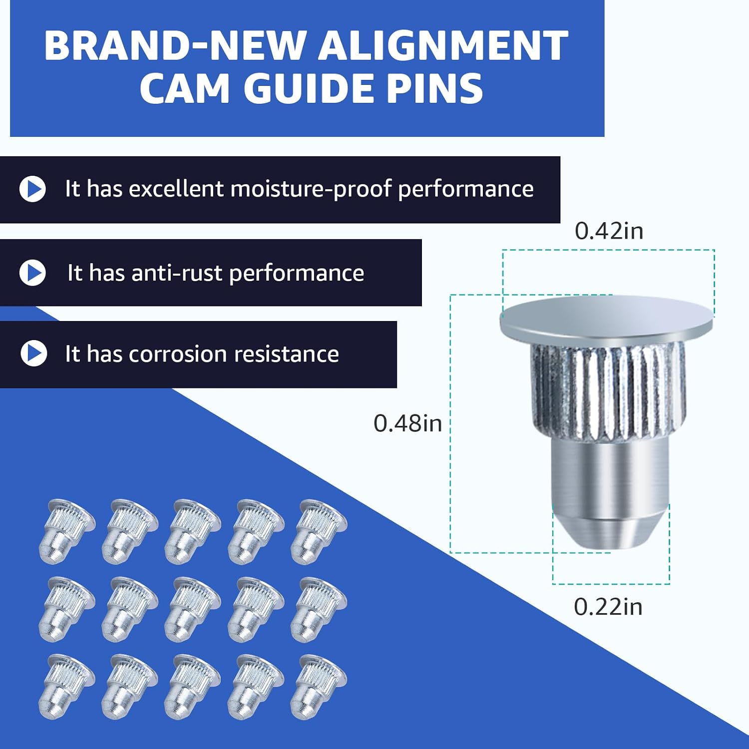 15PCS Alignment Camber Guide Pins Heavy Duty Camber Pin Kit for Chevrolet Silverado Avalanche Tahoe Suburban GMC Sierra Savana Yukon Cadillac Escalade Hummer H2 H3