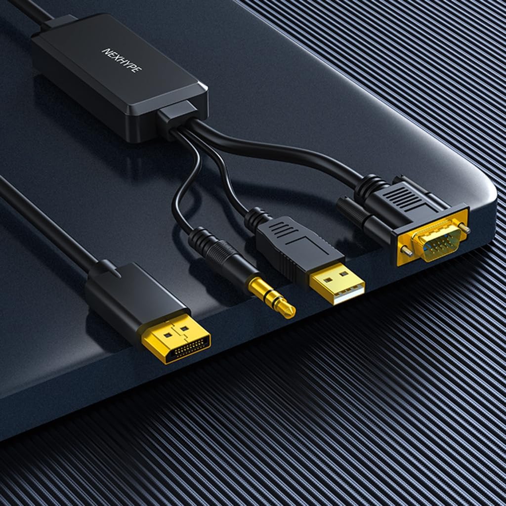 Advanced VGA to DP Video Sound Conversion Cord Ensures Stable 1080P Resolution