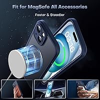 Vista 348 de TOCOL Funda magnética para iPhone 15 Pro Max, protección completa mejorada de la cámara, compatible con Magsafe, protección contra caídas, funda