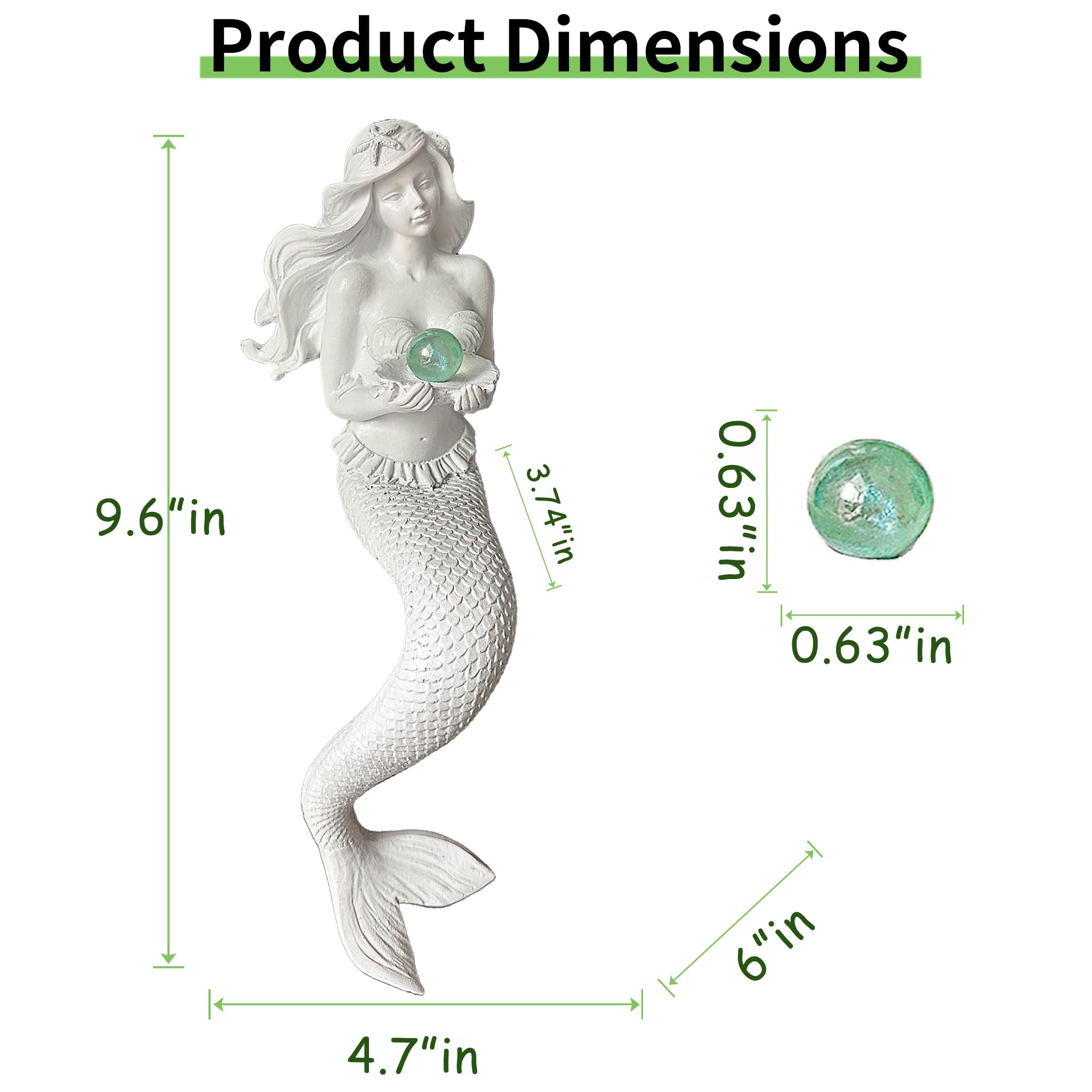 Teaeeno Einzigartige Meerjungfrauen-Aquarium-Dekoration, Meerjungfrau-Statue, Aquarium-Dekoration