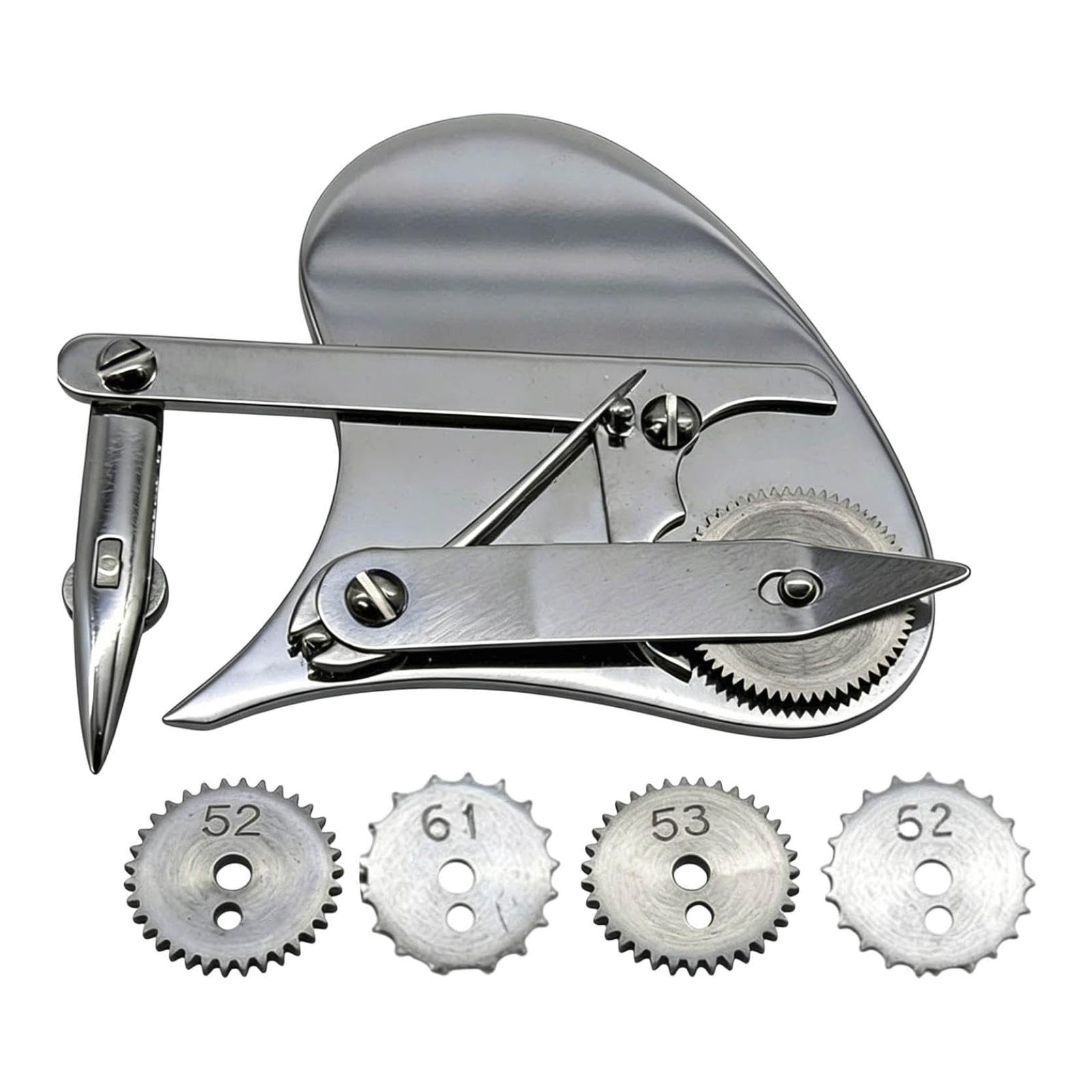 Mechanical Gear Train Ruling Pen, Vintage Precision Dotting Pen Set: The Blueprint Drafting Tool with 4 Interchangeable Dotting Wheels for Blueprint Restoration and Technical Drawing (Color-A-1p)