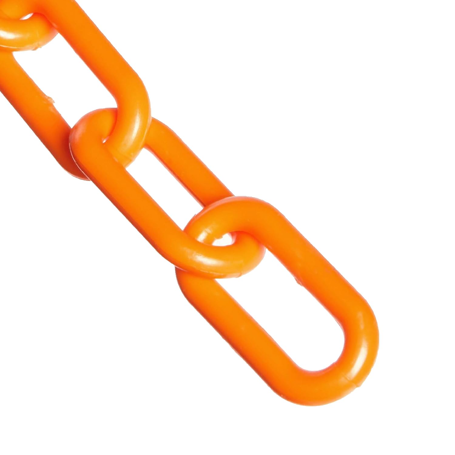 Mr. Chain Plastic Barrier Chain, Safety Orange, 1.5-Inch Link Diameter, 50-Foot Length (30012-50)