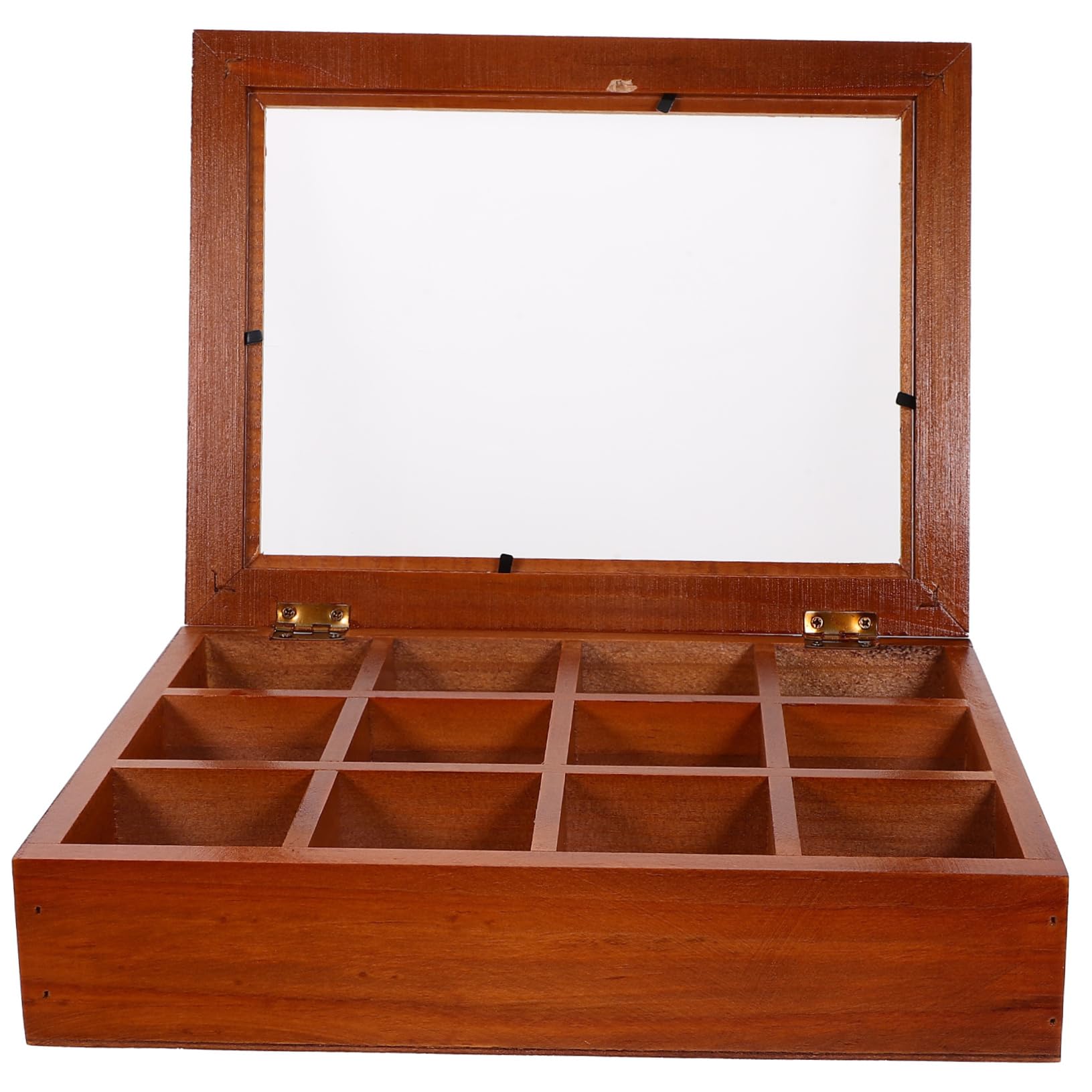 Teeaufbewahrungsbox und Tragbarem Design Eleganter Teebeutel Organizer mit 12 Fächern Transparentem Deckel für Küche und Wohnraum