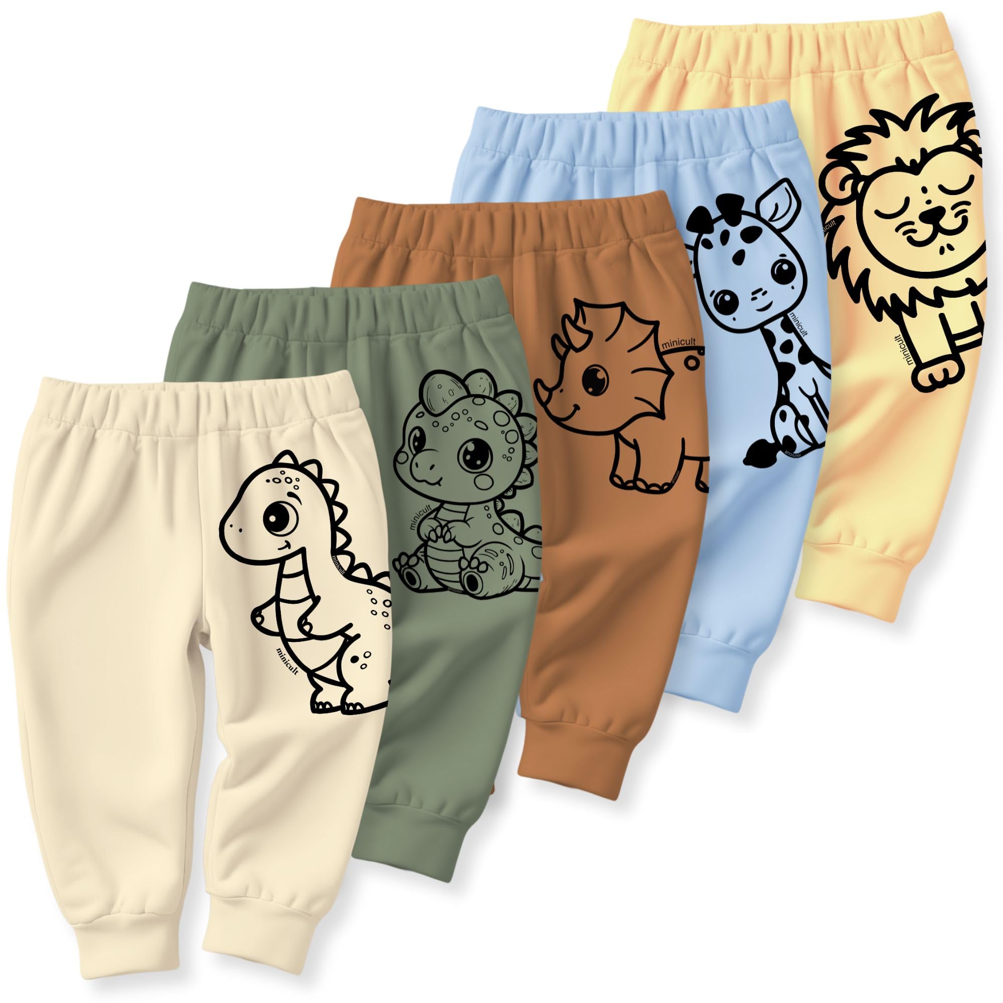 Cotton Pajama Pants with All Over Print for Boys and Girls (Multicolor Designs)(Pack of 5)