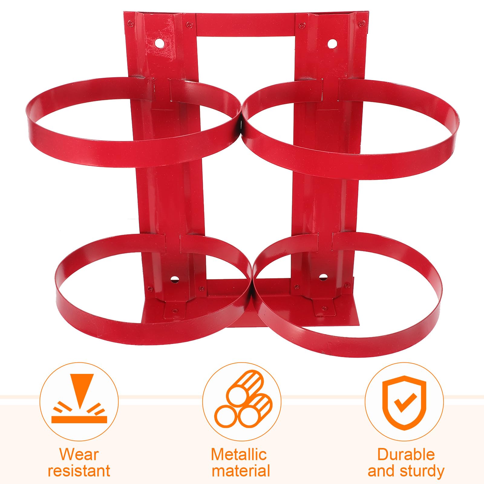 GALPADA Supporto di Montaggio e Struttura Professionale in Ferro Rosso per Estintore 5kg Apertura Rapida per Sicurezza Domestica e Aziendale