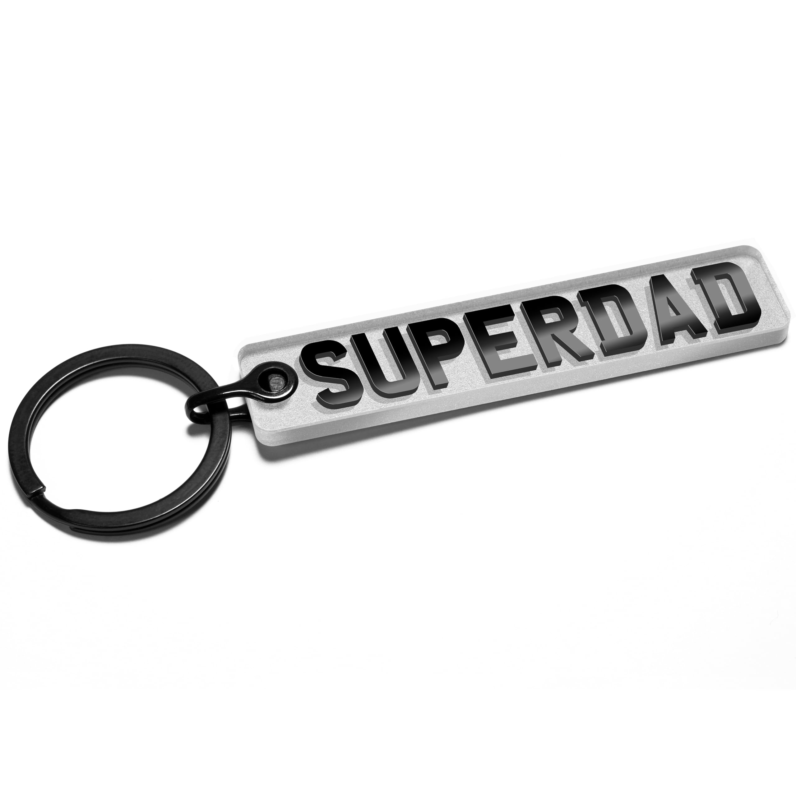 Pixly® Super Dad Licence Plate Keychain, Mini UK Number Plate Keyring, Name Key Chain, Car Registration Key Ring, Gift Reg Fob, for Him, Father's Day, Father