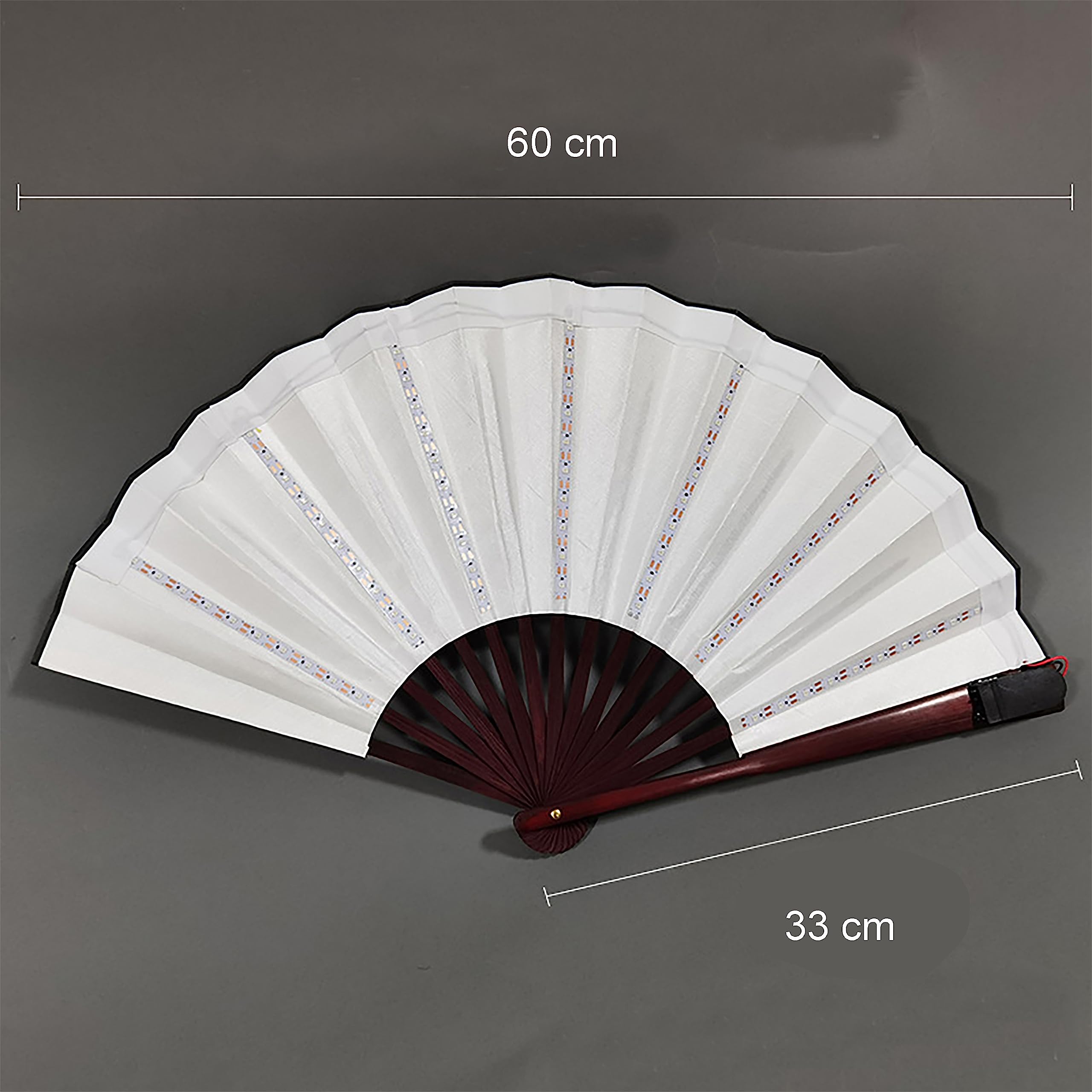 Abanico Plegable LED: El complemento perfecto para fiestas, festivales, discotecas y conciertos de música (Rosa)
