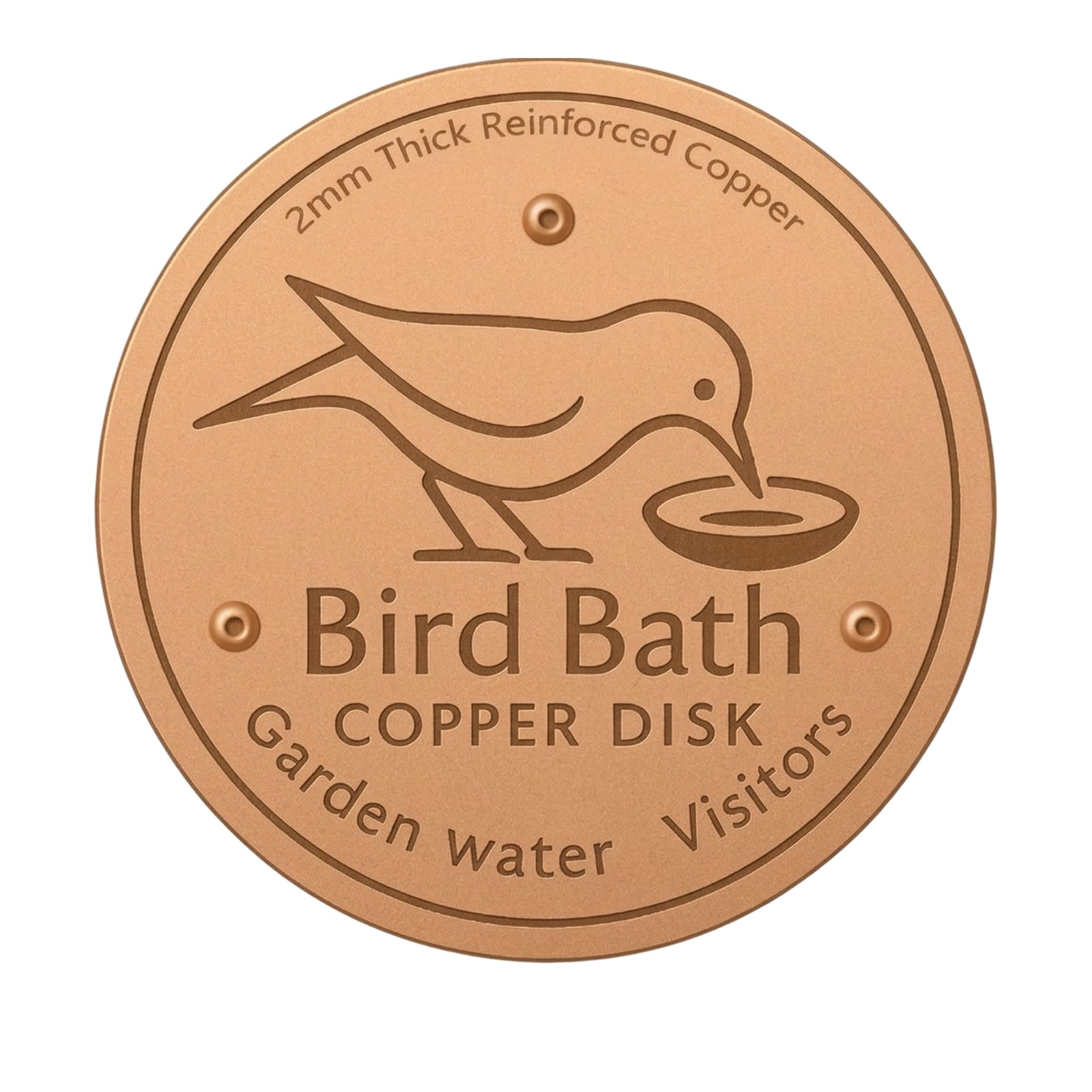 EujRcf Bird Bath Copper Disk, Garden Water Feature Cleaner