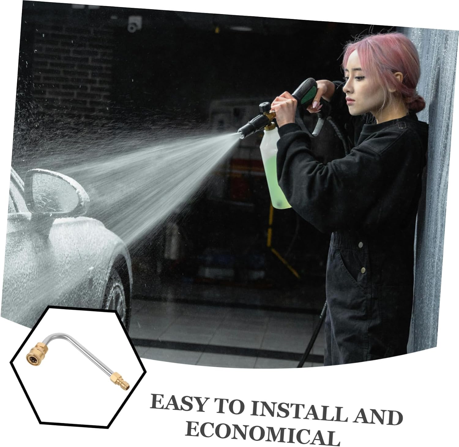 Pressure Washer Extended Pole Garden Irrigation Tool High Pressure Extension Stick Stainless Steel Constructi