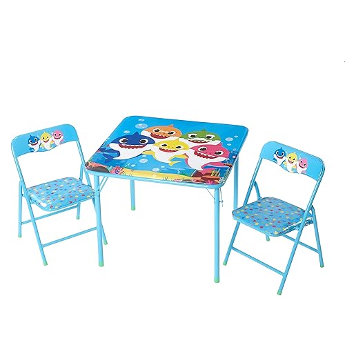 Baby Shark 3 Piece Children's Activity Square Table and Chair