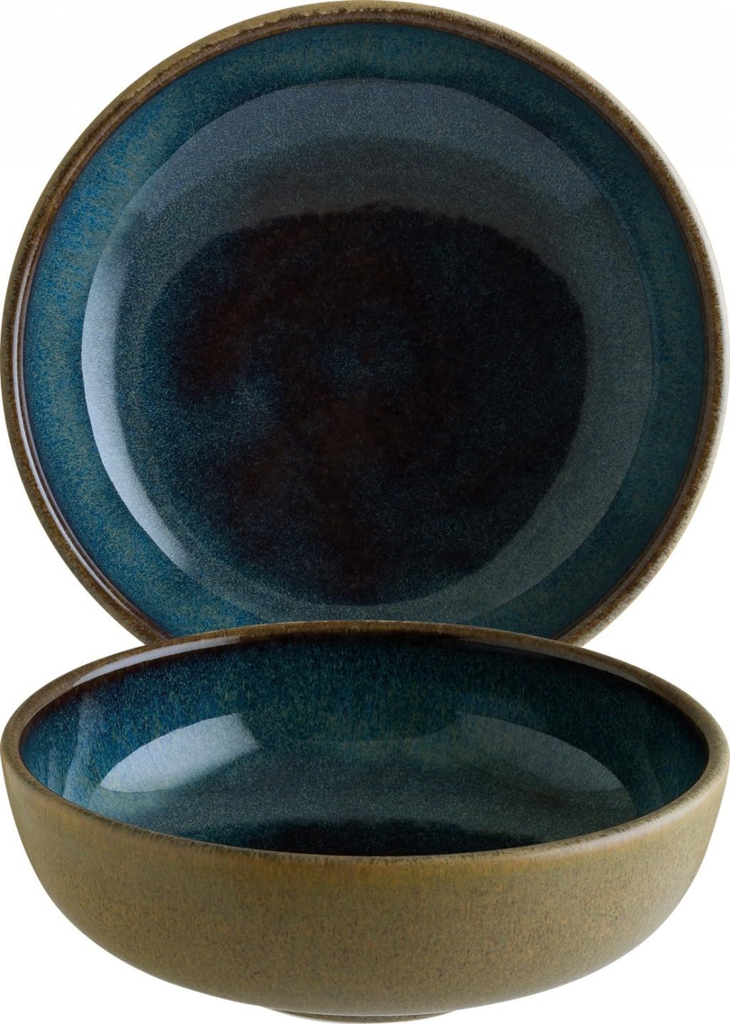 6x Bonna Sphere Ocean Hygge Schale rund 14cm 5cm tief 45cl Dunkel Blau Porzellan SPEOCHYG14KS Bowl Suppenschale Snackschale Geschirr Müslischale Obstschale