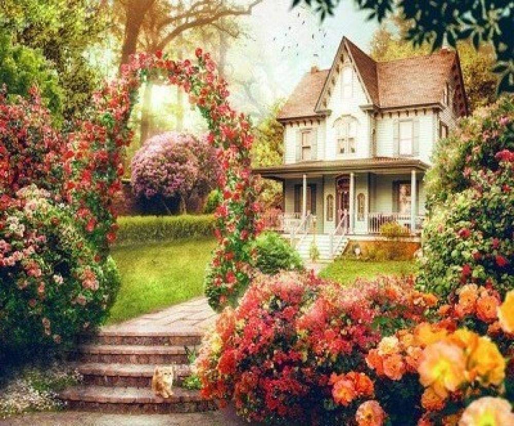 Peinture diamant 5D complet point de croix mosaïque kit broderie toile de jardin 60x80cm