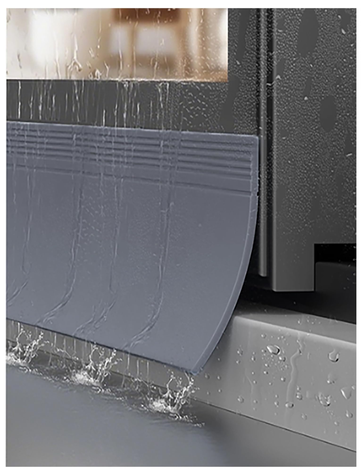 Barra de protección autoadhesiva impermeable de 100 cm con deflector de lluvia para coche
