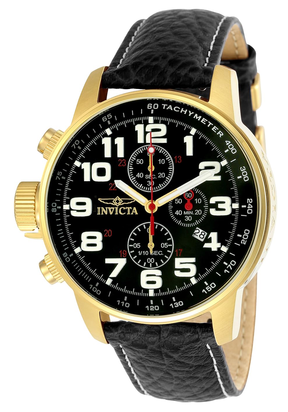 Invicta Men's I-Force Left Handed Quartz Watch with Leather Strap