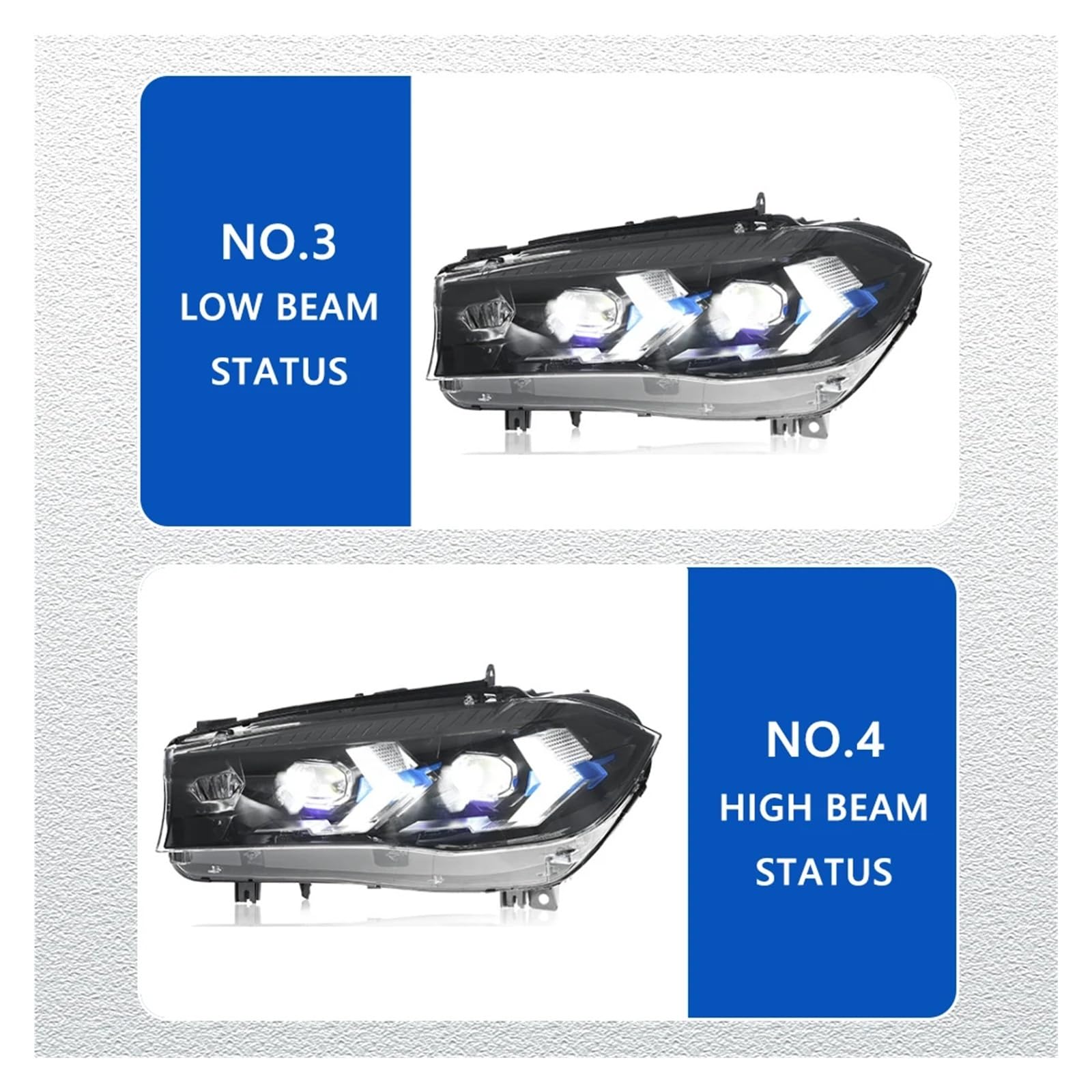 Pasuje do B//M//W X5 F15 14-18 w nowym stylu pełna dioda LED DRL reflektor samochodowy montaż sygnału akcesoria(For EU version,For original xenon)