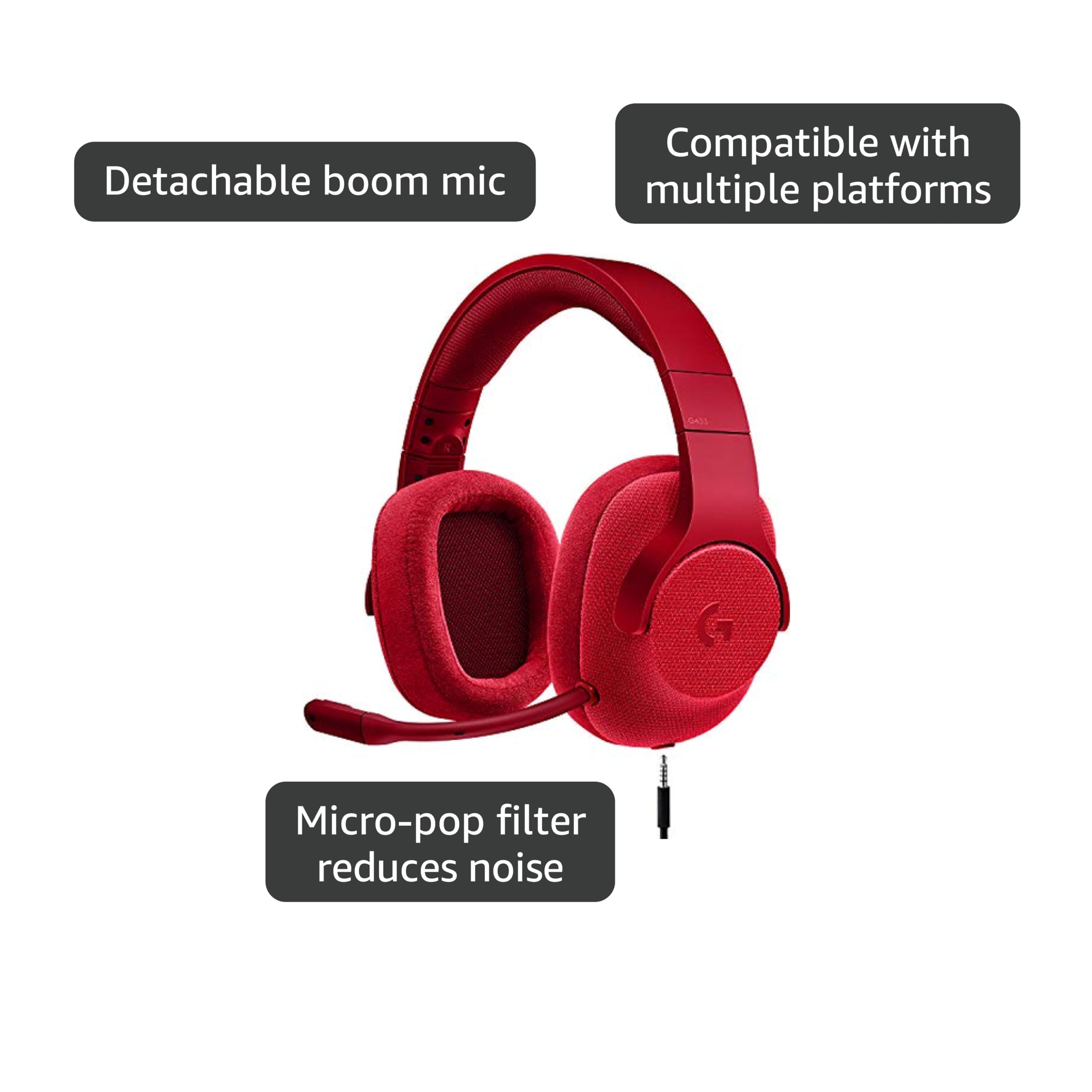 Amazon.com: Logitech G433 7.1 Wired Gaming Headset with DTS