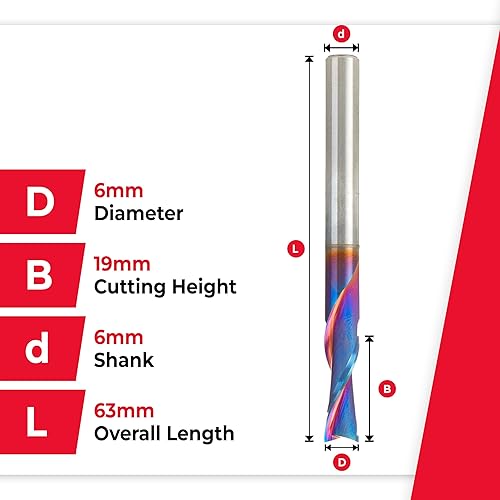 Miniatura 26 de Amana Tool Spektra Extreme Tool Life - Broca de carburo sólido para enrutador de inmersión en espiral, 46416-K, 1/4 de diámetro x 1-1/8 CH x vástago
