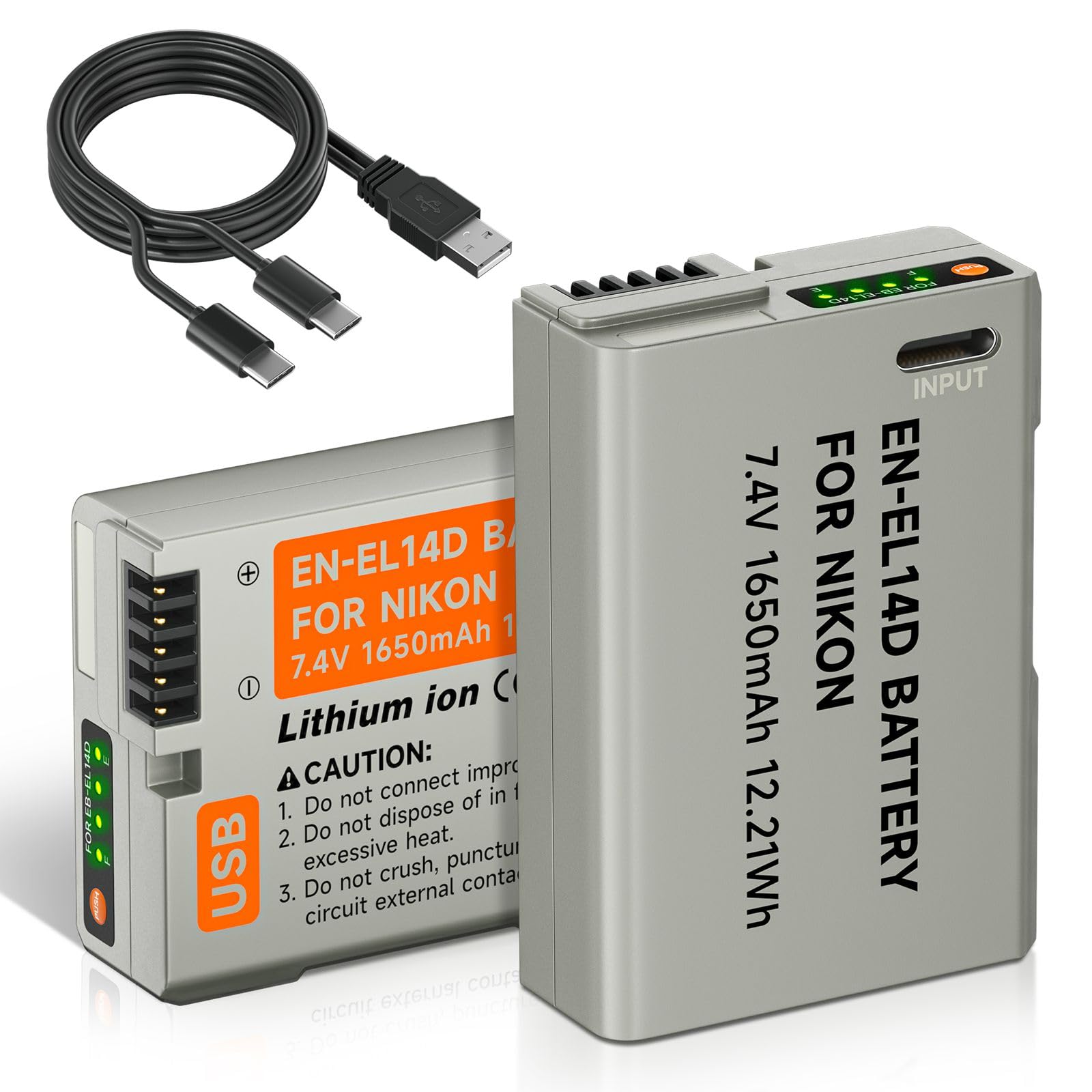 Amazon.com: Palogreen EN EL14 EN-EL14a Replacement Batteries, 2