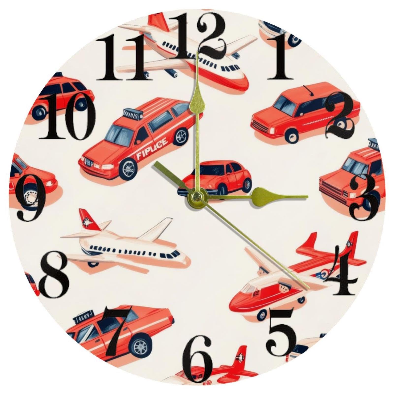 Horloge murale sans tic-tac pour chambre enfant et classe