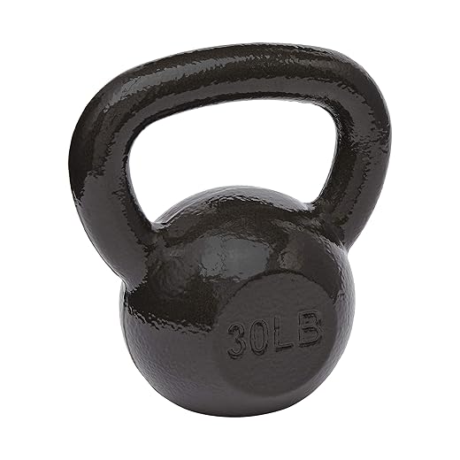 Amazon Basics 30 lb Cast Iron Kettlebell