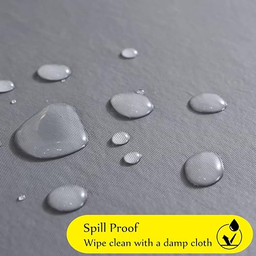 Miniatura 5 de SASTYBALE Mantel de vinilo con parte trasera de franela, manteles de plástico impermeable a prueba de aceite para mesas rectangulares, manteles de