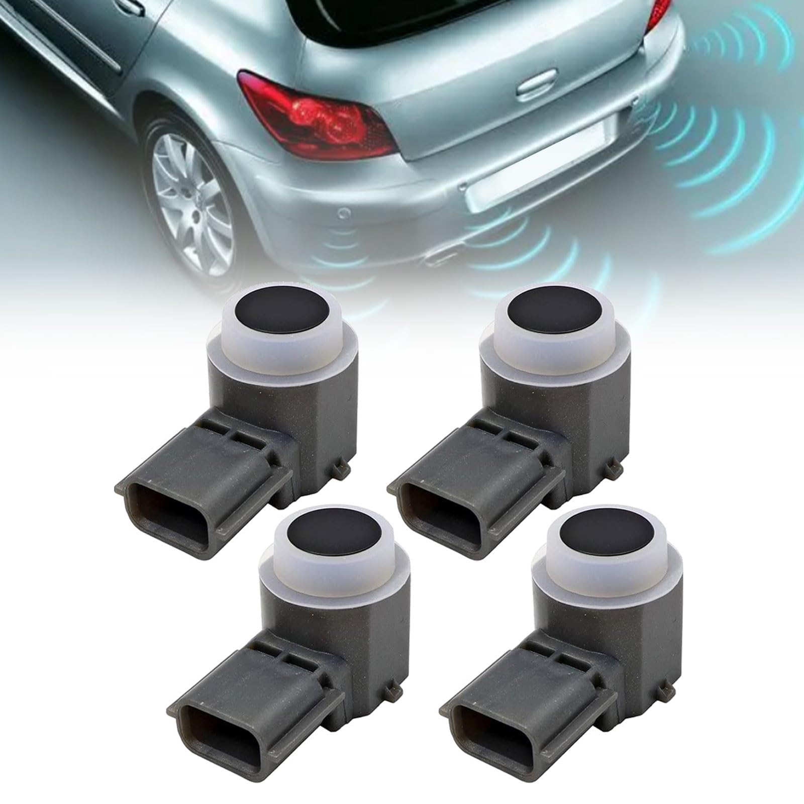 4-Piece Parking Sensor Set For Infiniti Q50 Q60 QX60 - Front/Rear Bumper Replacement Sensors 2014-2016