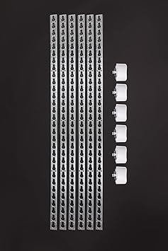 5 ft. Metal Keyhole Tracks with Pinless Jump Cups-3 Pair - 6 Rails - 6 Jump Cups
