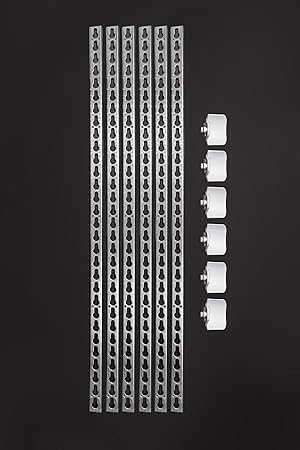 5 ft. Metal Keyhole Tracks with Pinless Jump Cups-3 Pair - 6 Rails - 6 Jump Cups