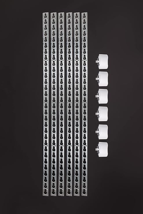 5 ft. Metal Keyhole Tracks with Pinless Jump Cups-3 Pair - 6 Rails - 6 Jump Cups
