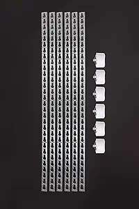 5 ft. Metal Keyhole Tracks with Pinless Jump Cups-3 Pair - 6 Rails - 6 Jump Cups