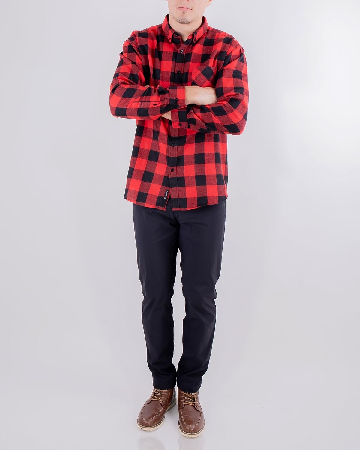 Visive Flannel Shirts for Men Long Sleeves Soft Heavy Lined Mens Flannels Plaid Button Down Flannel Shirts - Image 5