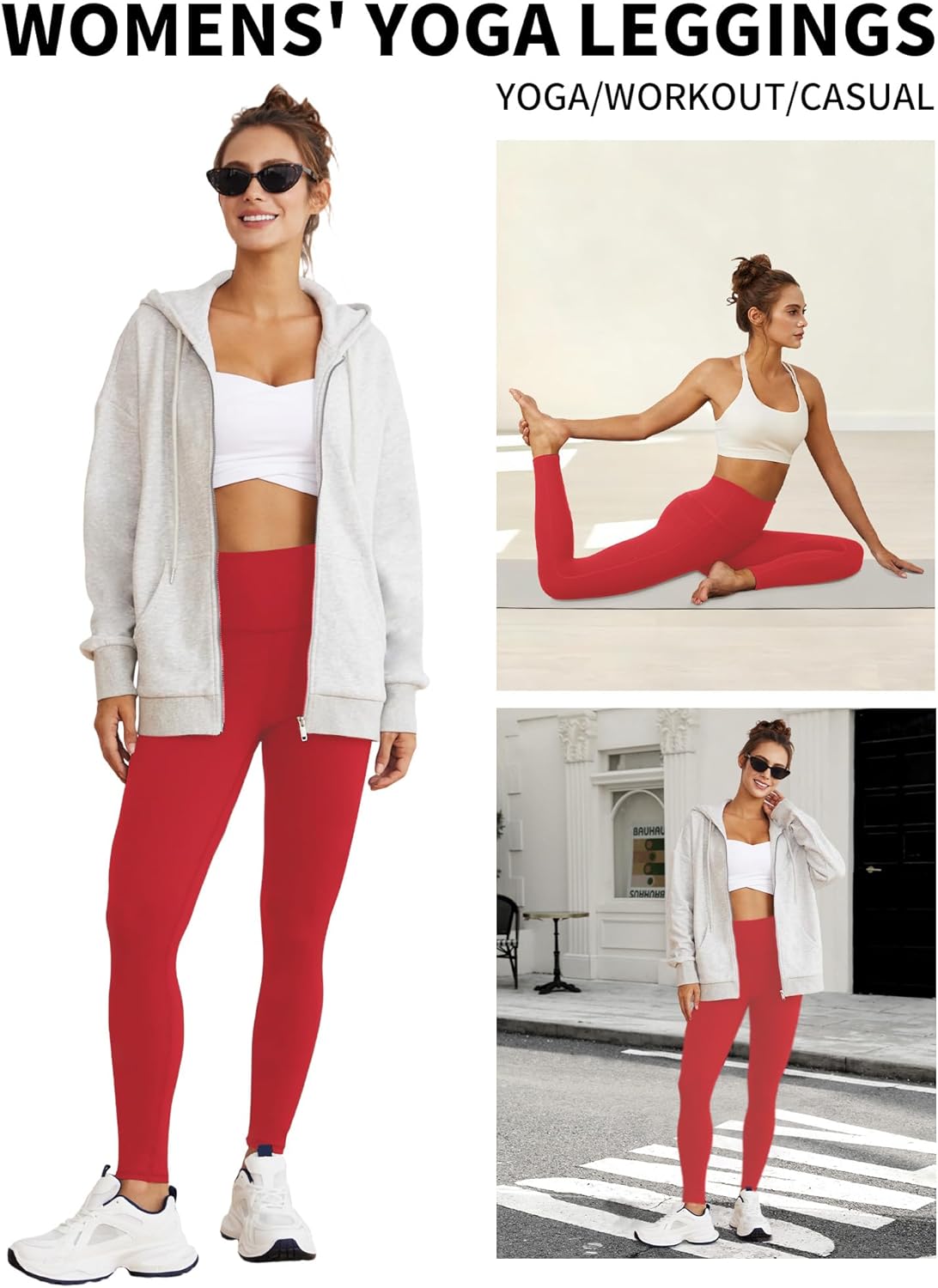 Yoga Leggings for Women with Pockets High Waisted Tummy Control Yoga Pants Soft Buttery Workout Leggings Gym - Image 5