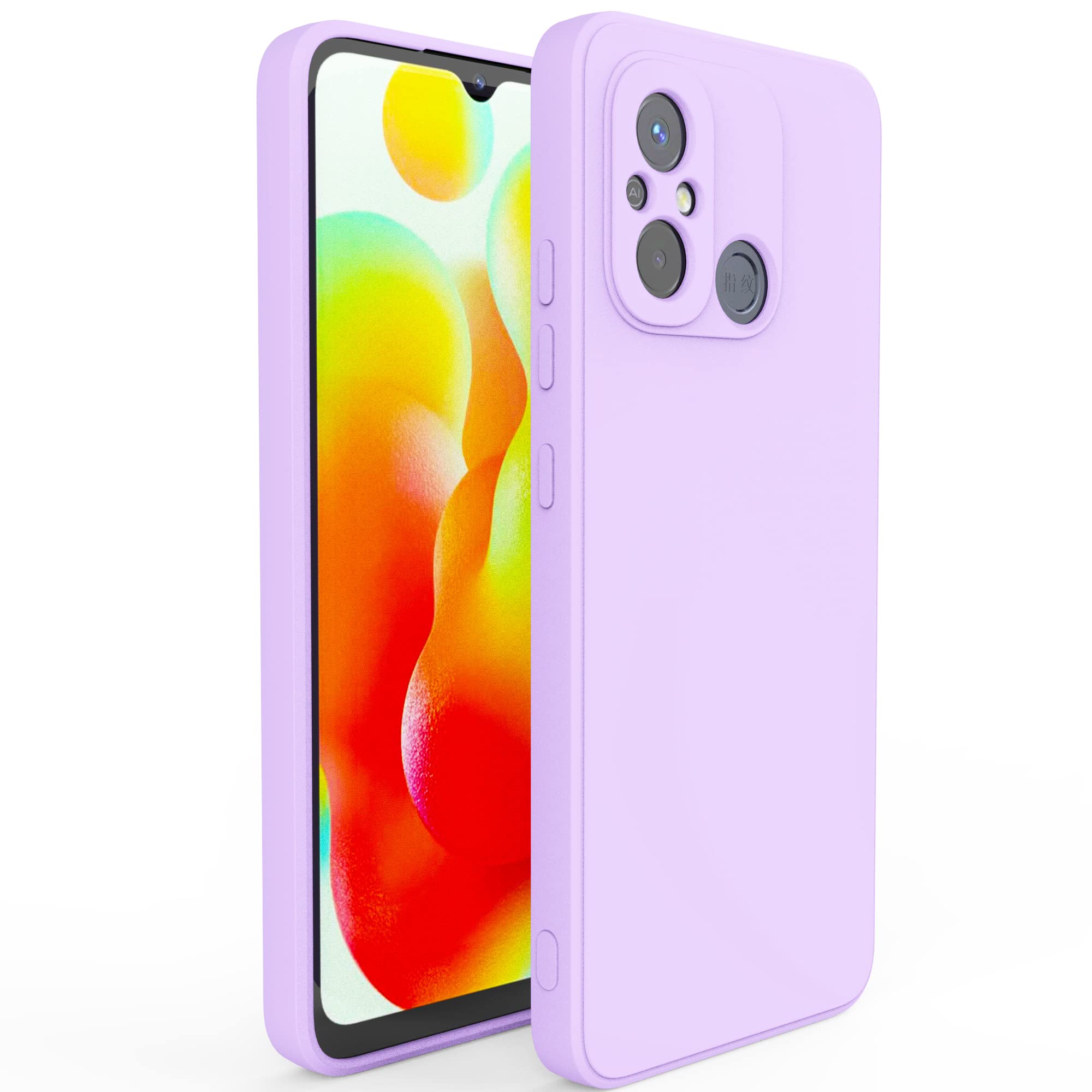 MIKULLE Silicone Coque Pour Xiaomi Redmi 12 4G / 5G Avec 2 Verre