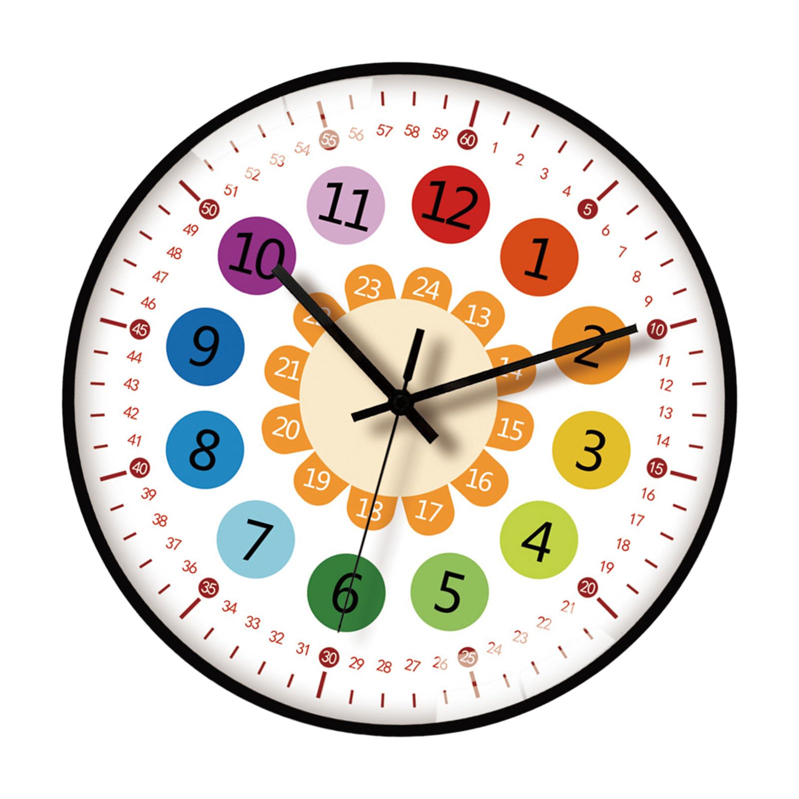 Horloge murale 20cm d'apprentissage pour enfant afin d'apprendre l'heure facilement
