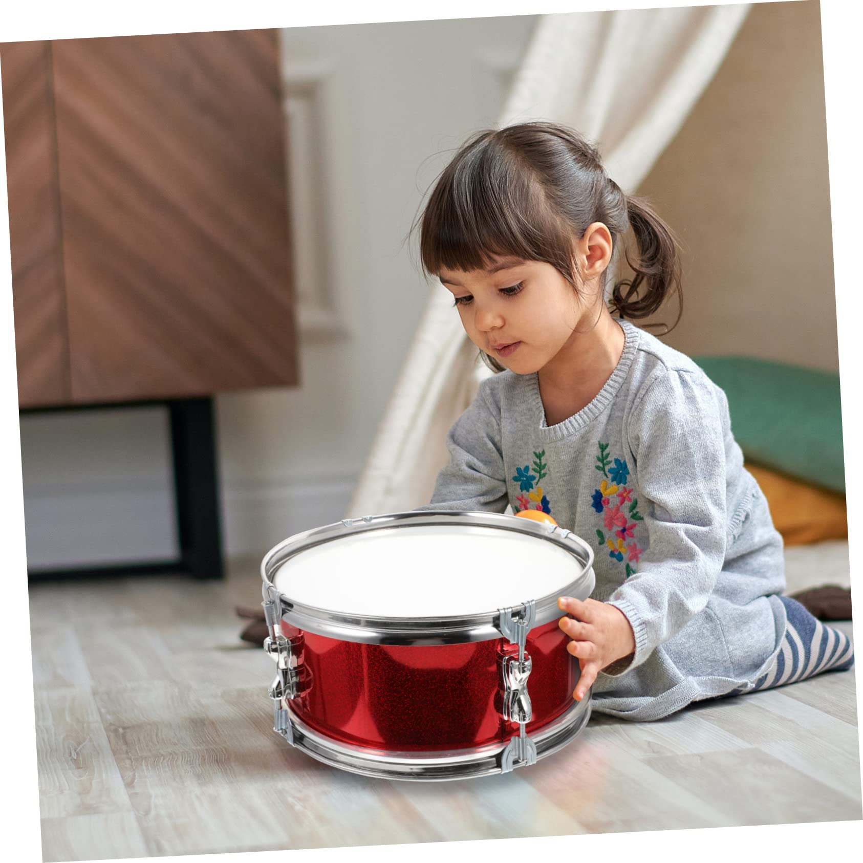 Sosoport Tambor Infantil De Instrumento Musical para Juguete Educativo para Performances Casa o Escuela Tambor Metálico para Percusión