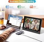 MNN Portable Monitor 14 inch FHD 1920 * 1200P USB C HDMI Ultra-Slim IPS Travel Display w/Speakers, HDR Plug&Play, External Monitor for Laptop PC, Phone,Mac (14 inch)