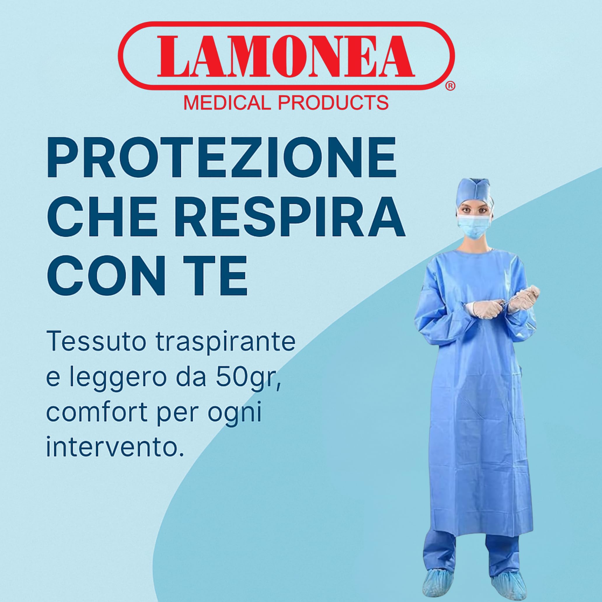 30 batas estériles quirúrgicas estándar azules con certificado CE - Bata desechable, transpirable, máxima protección - 2 toallitas lavamanos incluidas - Varios tamaños (XL) - FGSG-SM40XL