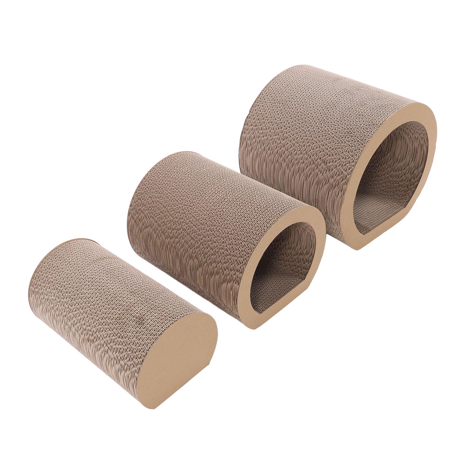 Rascador para Gatos 3 en 1 de cartón, túnel rascador para Gatos de Papel Corrugado con Sala de Descanso y Almohadilla, Tabla rascadora Multifuncional para Que el Gatito juegue, hag