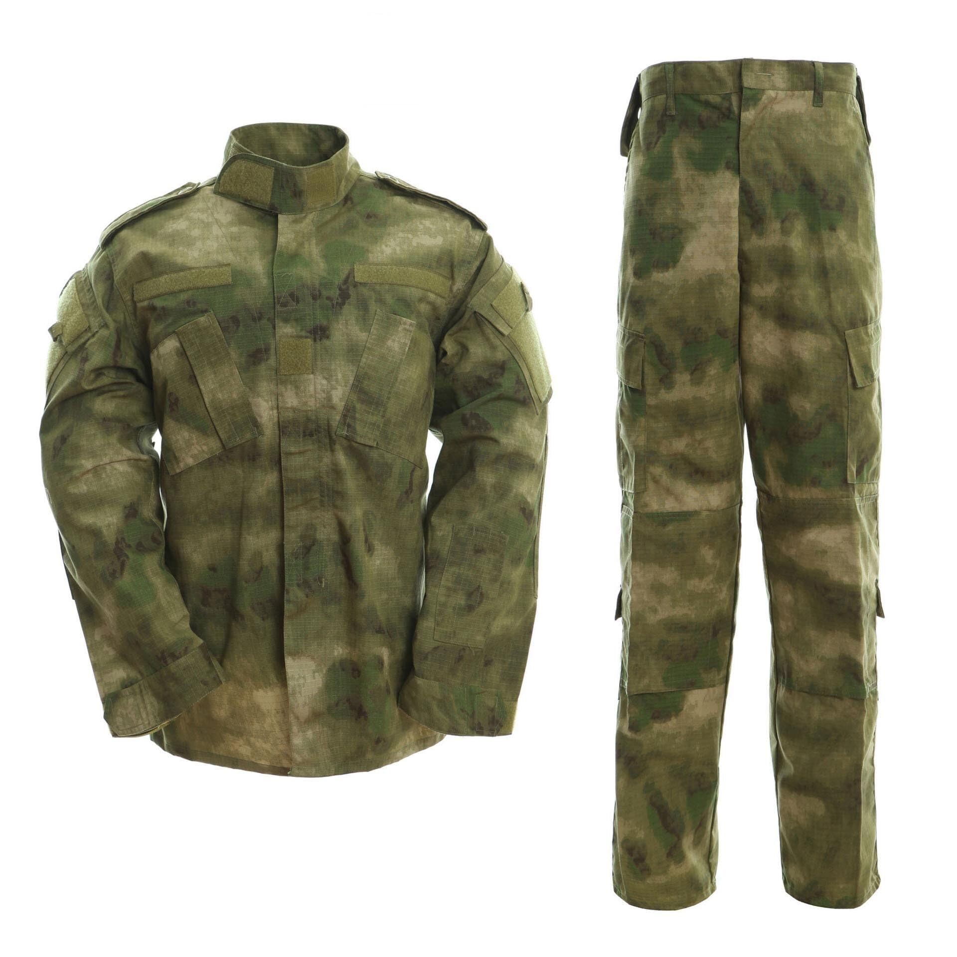 Ensemble Veste Et Pantalon De Chasse for Sports De Plein Air, Ensemble De Vêtements De Camouflage Tactique(A-TACS FG,XXL)