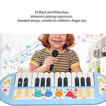 Amazon.co.jp: Shanrya キッズ電子ピアノ 24鍵 多機能ピアノ