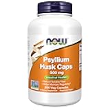 Supplements, Psyllium Husk Caps 500 mg, Non-GMO Project Verified, Natural Soluble Fiber, Intestinal Health*, 200 Veg Capsules