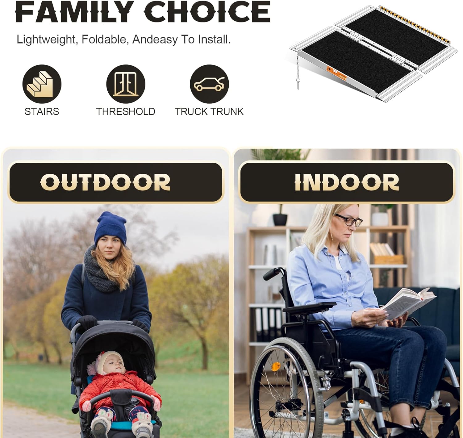 "FACHNUO 2FT Wheelchair Ramp" - Image 10