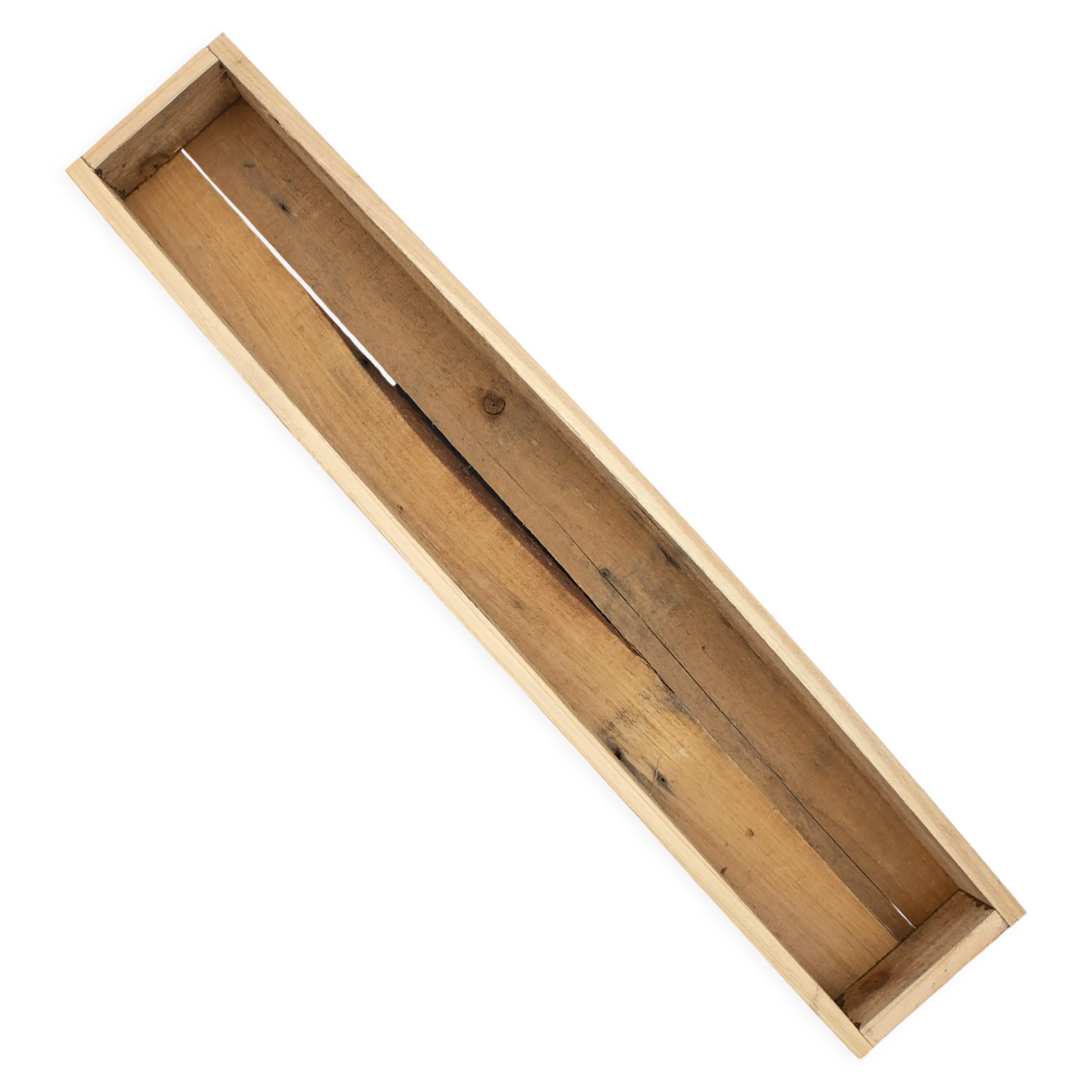 Spetebo Jardinera de madera natural con lámina – 70 x 13 cm – Jardinera grande para plantar directamente – Jardinera decorativa para jardín, bandeja para plantas, bandeja decorativa para plantas