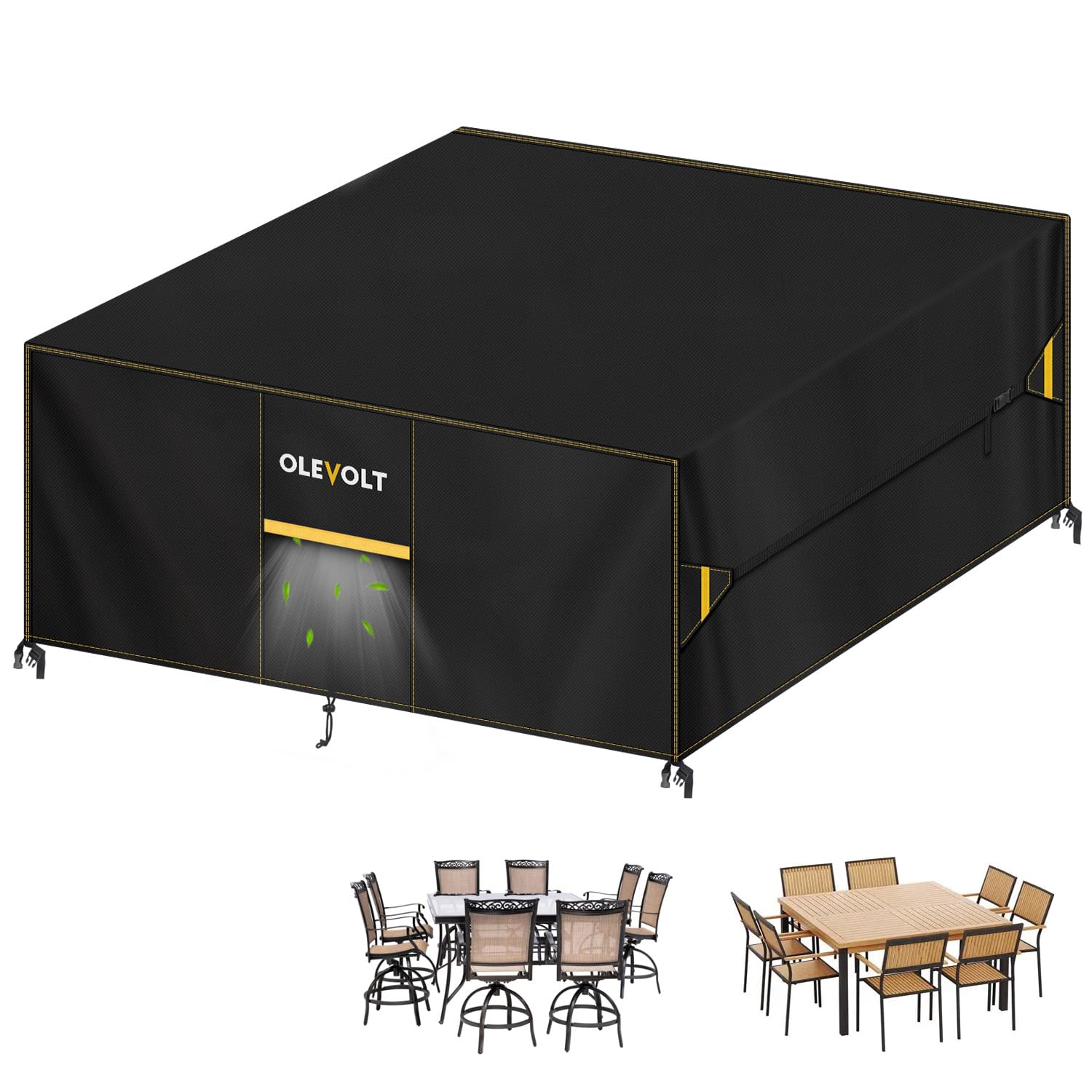 Funda Mesa Exterior Cuadrada Funda para Muebles de Jardin