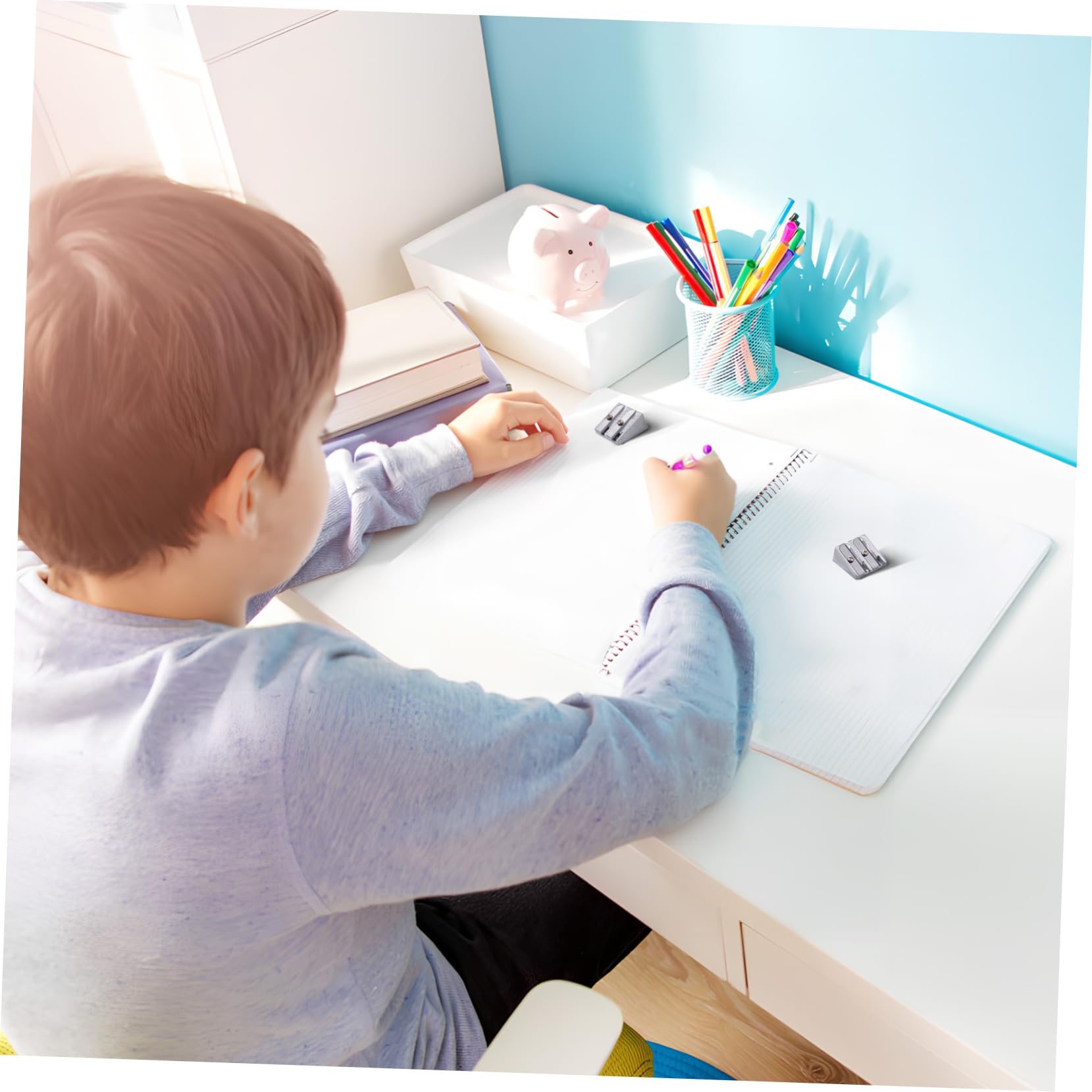 TEHAUX 80stücke Teiliges Doppelloch Bleistiftspitzer Handheld Anspitzer Für Bleistifte Crayons Und Tragbar Leicht Und Langlebig Für Büro Und Unterwegs