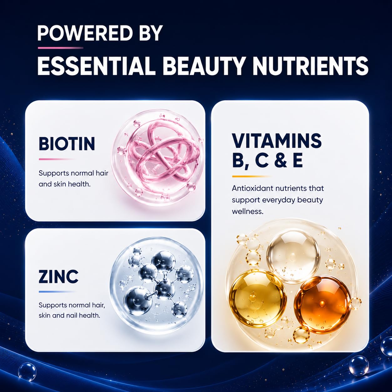 Nutrabud Biotin Hair Gummies For Women, Men | No Added Sugar | For Healthy Hair Growth, Skin Glow & Strong Nails | Strawberry Flavor Veg Gummy Bear Supplement - 60 Count (Pack of 1) 3
