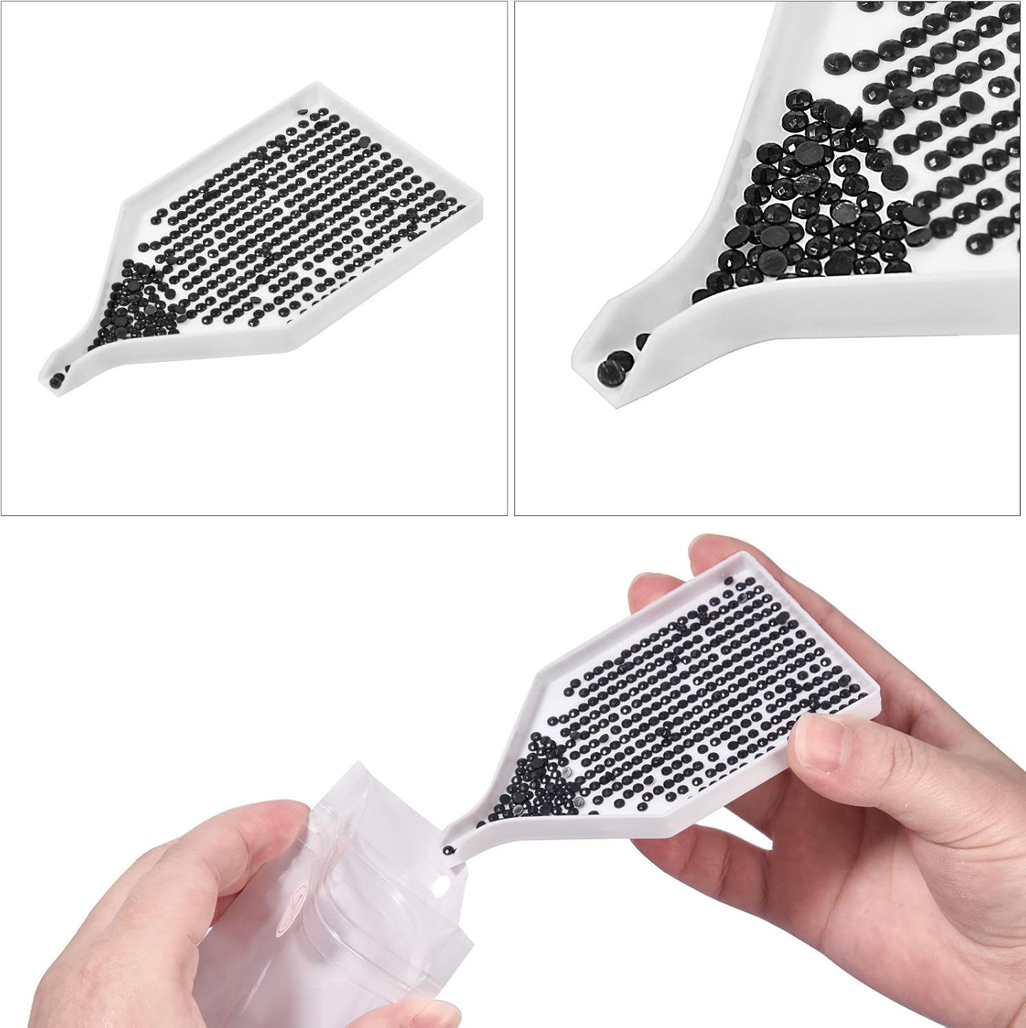 benote Diamond Art Painting Storage Containers Large Bead Storage 100pcs Bags, Loose Leaf Binder Rings, Diamond Tray, Diamond Paint Accessories Tools for Art Craft
