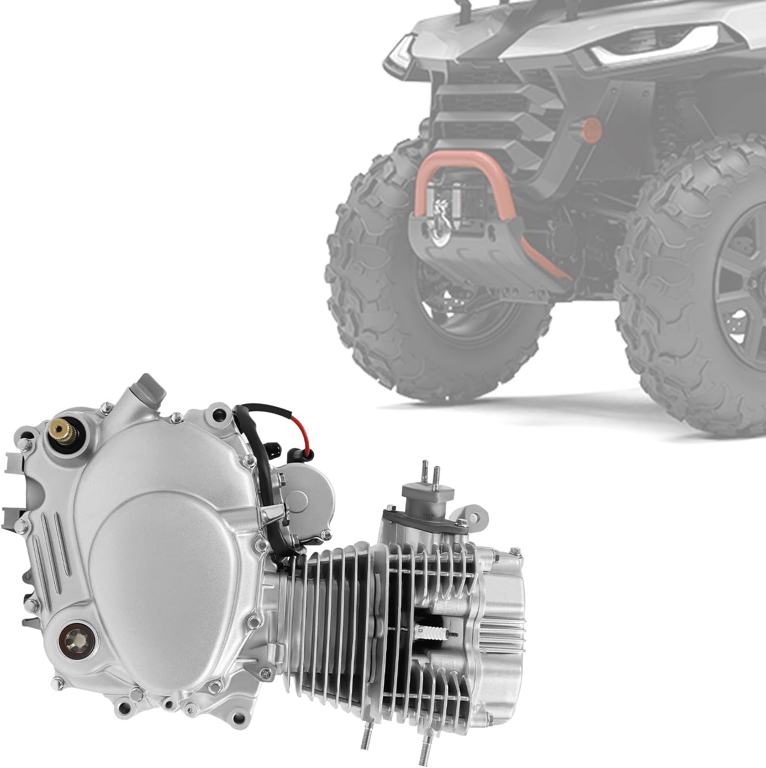 4 Stroke Engine Motor, 250cc ATV Engine Motor, Single Cylinder Air-Cooled Vertical Engine with Manual Gear Shift for 200cc/250cc ATV Models