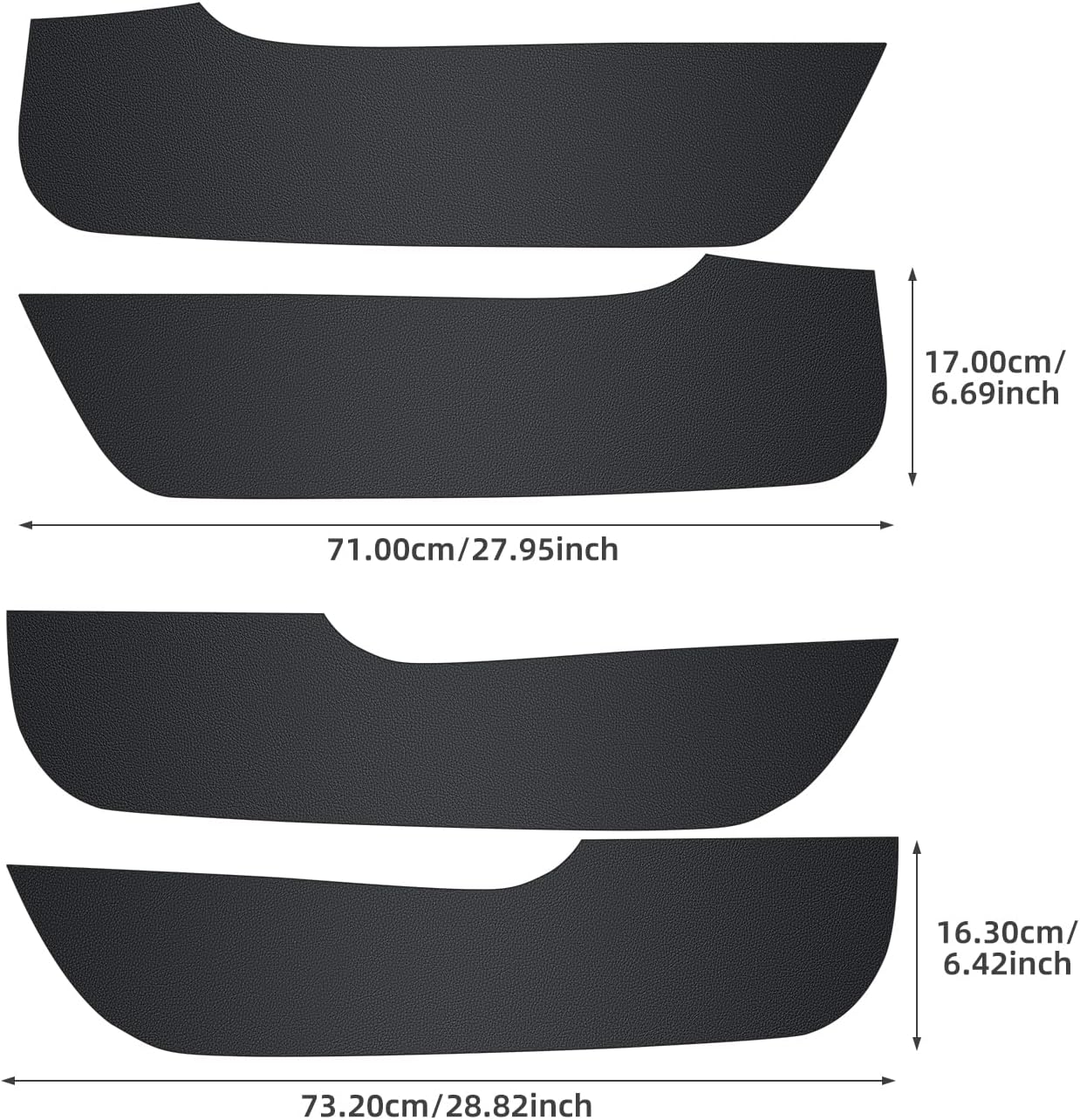 KUNGKIC for Mazda 2023 2024 2025 CX90 CX70 Car Door Anti Kick Pad Protective Stickers Interior Decals Accessories Self-Adhesive Side Edge Protection Mat Cover (Imitation Leather)