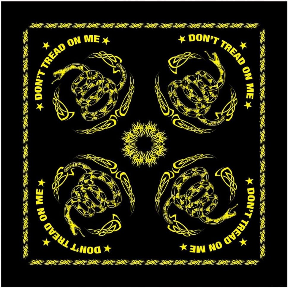 Black Don't Tread On Me 22" x 22" Bandana
